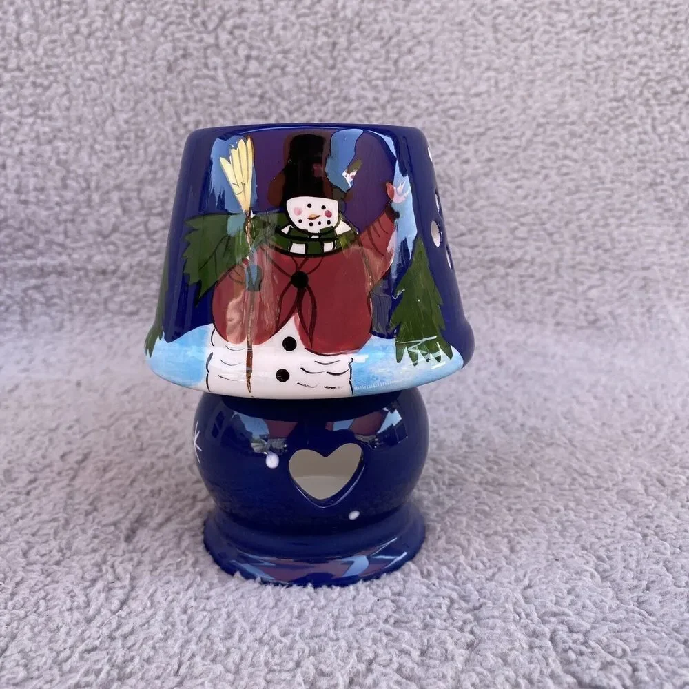 Scott’s Collectibles Snowy Night Votive Lamp Candle Holder Gift #6481